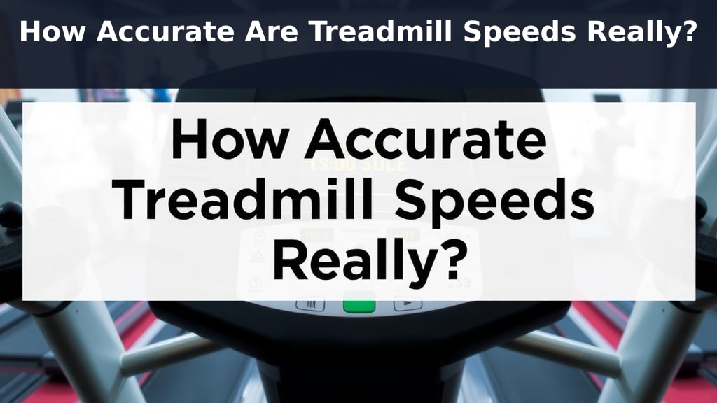 How Accurate Are Treadmill Speeds Really?