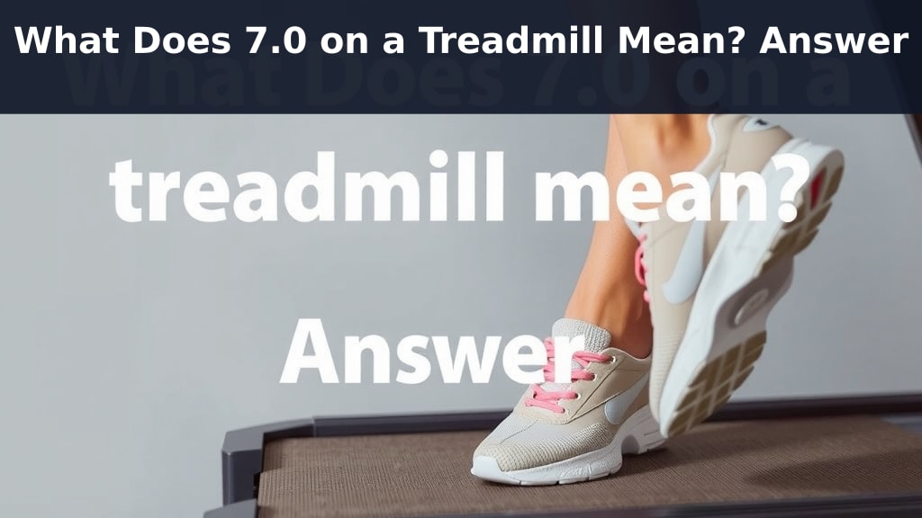 What Does 7.0 on a Treadmill Mean? Answer